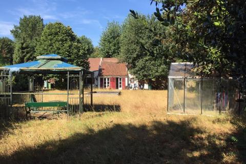 ( OPTIE ) Bouwgrond met klein huisje